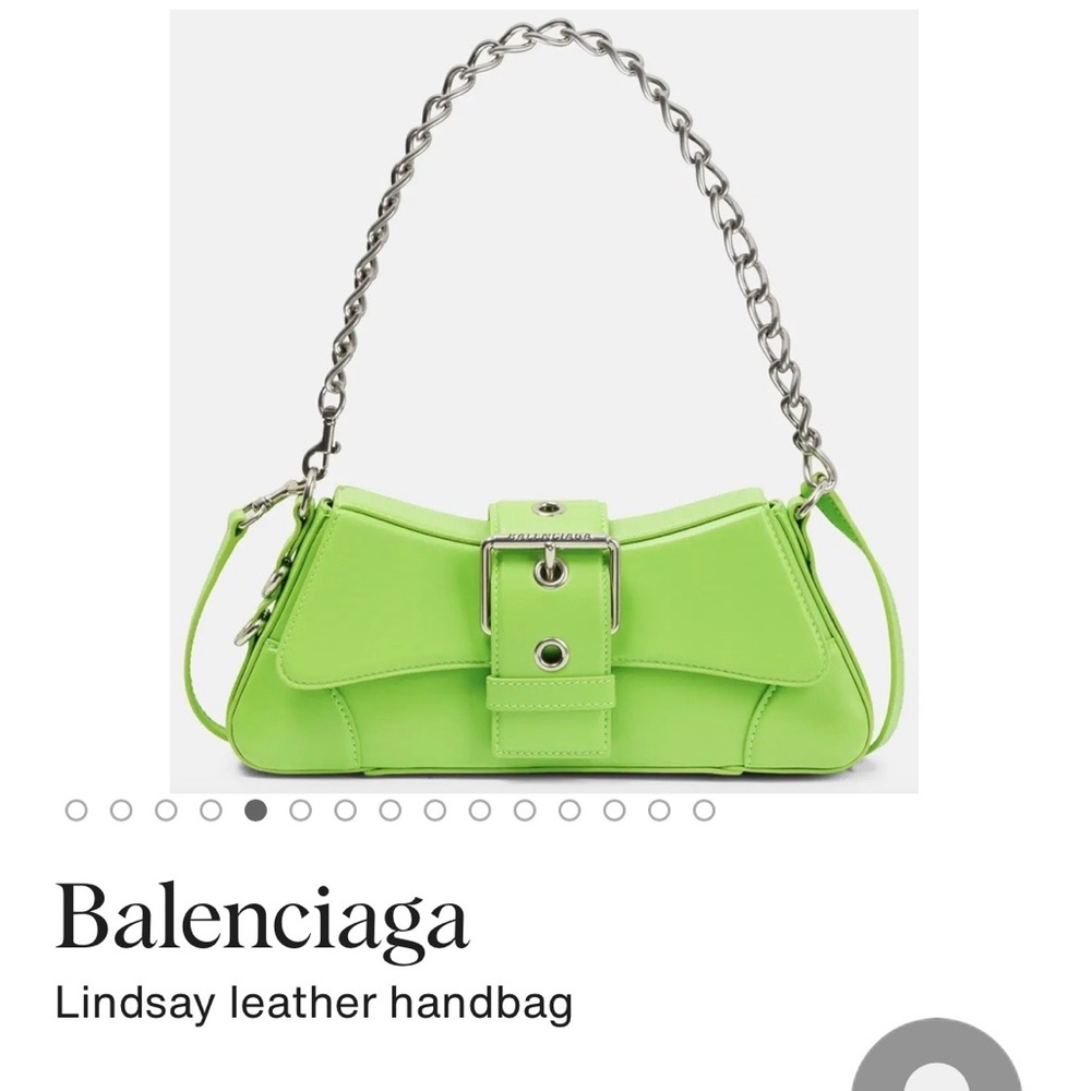 Balenciaga Lindsay Leather Handbag -  Green